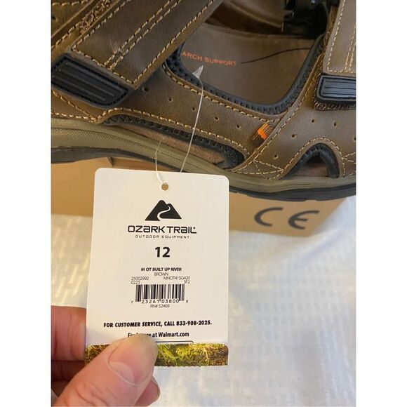 Ozark trail sandals mens size 13Memory Foam Arch Support Rugged Durable… - Picture 4 of 5